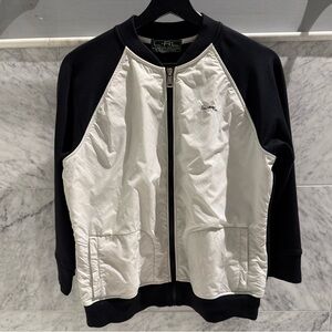 Ralph Lauren "L-RL Lauren Active" Black and White Track Jacket, Medium